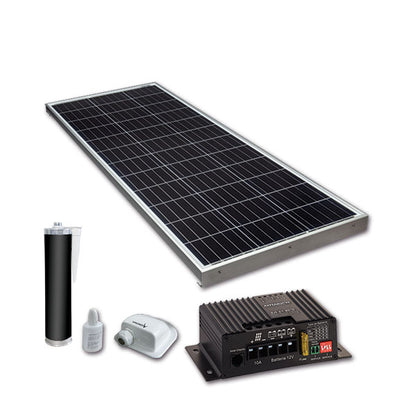 Kit pannello monocristallino Slim • 130 W • regolatore MPPT