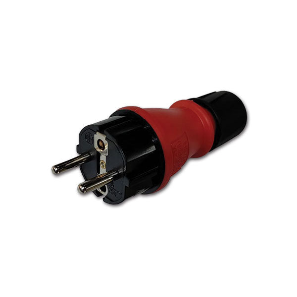 Spine Schuko IP54 • rosso / nero