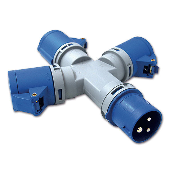 Moltiplicatore a 3 vie CEE IP44 • 16 A