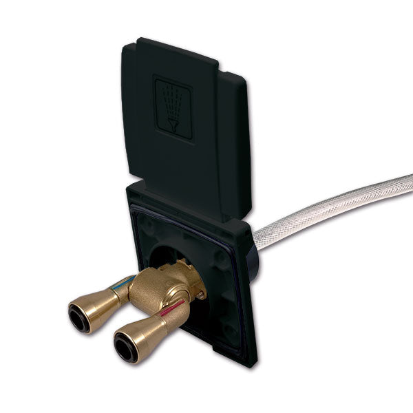 Doccia esterna nera attacco rapido • 150 cm • sacchetto