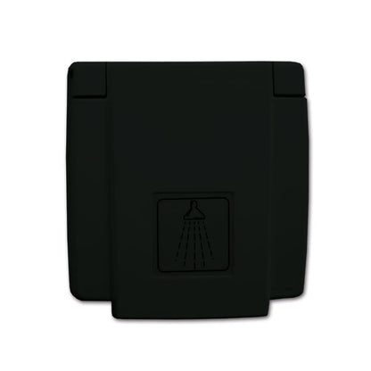Doccia esterna nera attacco rapido • 150 cm