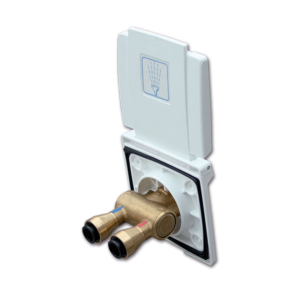 Doccia esterna bianca attacco rapido • 150 cm