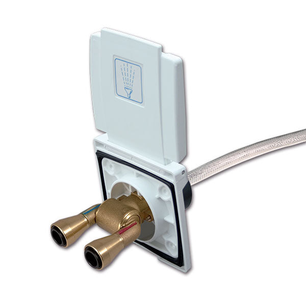 Doccia esterna bianca attacco rapido • 200 cm • sacchetto