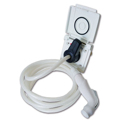 Doccia esterna bianca porta gomma • 200 cm