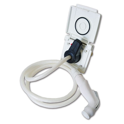 Doccia esterna bianca porta gomma • 200 cm