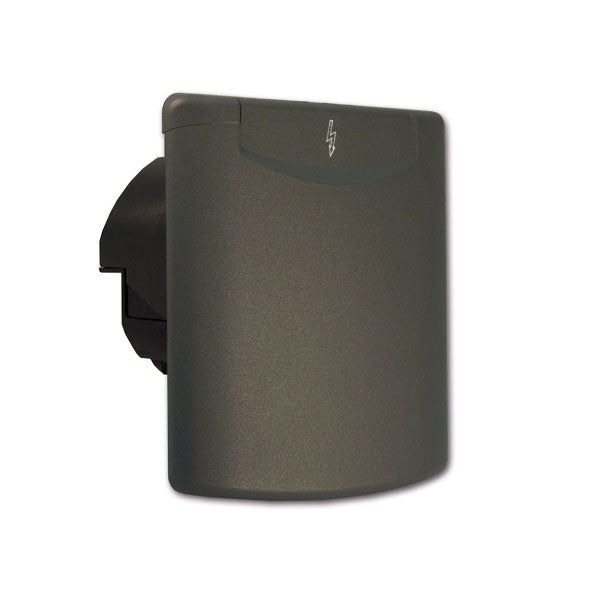 Spina CEE fissa ad incasso parete • 230 V • Grigio