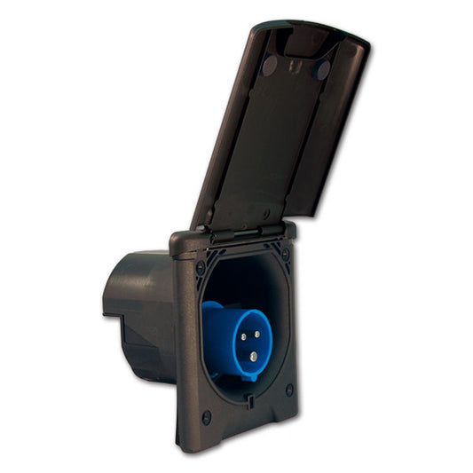 Spina CEE fissa ad incasso parete • 230 V • nera