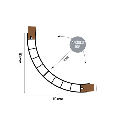 Profilo angolare PVC 90° • 2,5 m