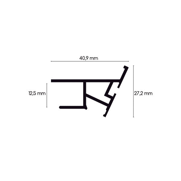 Profilo porta LED con coperchio • 2,2 m