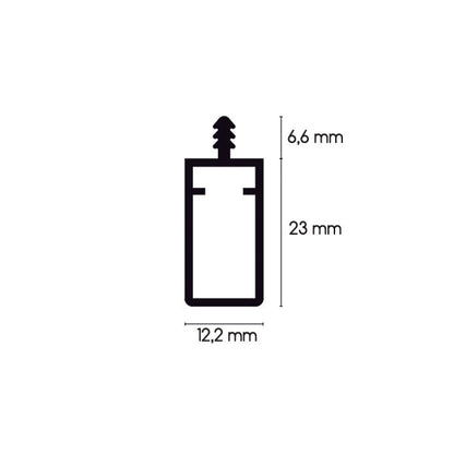 Gefrästes opales LED-Türprofil • 2,5 m