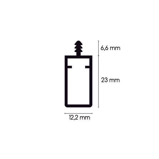 Gefrästes opales LED-Türprofil • 2,5 m