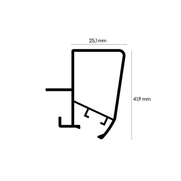 LED-Türprofil mit Abdeckung