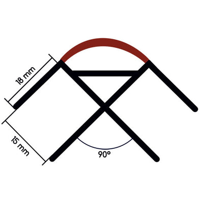 Profilo angolare • 2,2 m • nero