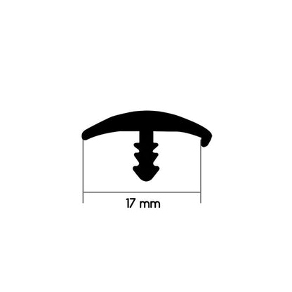 17 mm Profil mit Nagel • grau