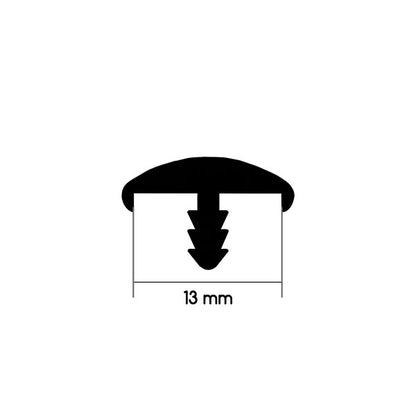 Profilo 13 mm doppia unghia • metallizzato