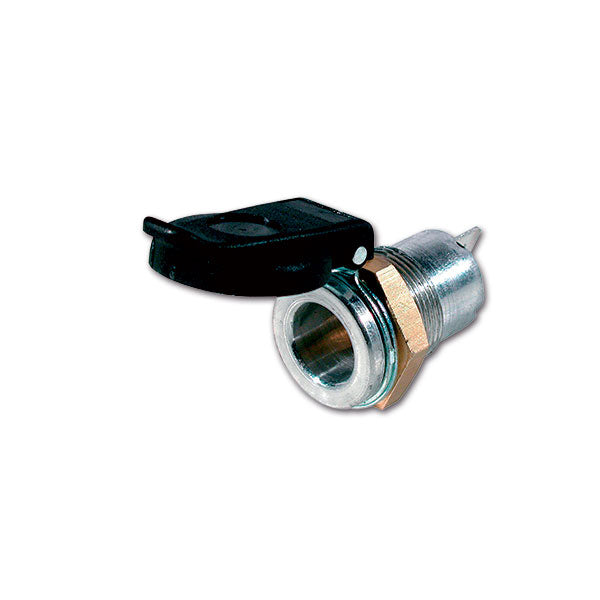 Presa DIN in metallo con coperchio • 12 V / 16 A