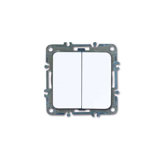 Interruttore unipolare doppio GalaXL • bianco