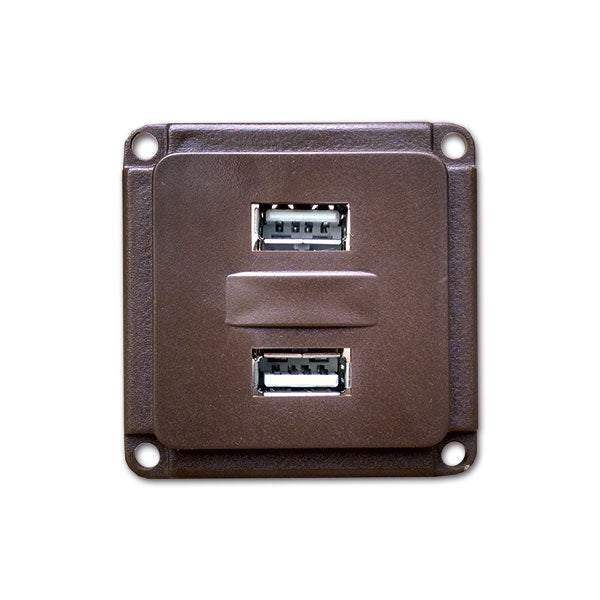 Doppia Presa USB Mobil Plus • Marrone