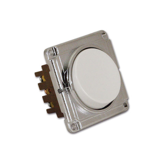 Interruttore singolo Q10 • bianco e cromo