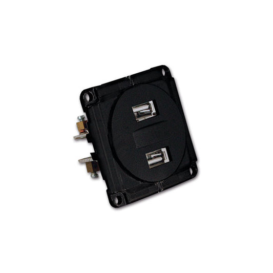 Doppia presa USB Q10 nera - 5 V / 2 A