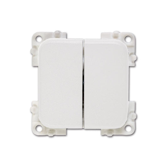 Doppio interruttore unipolare • bianco