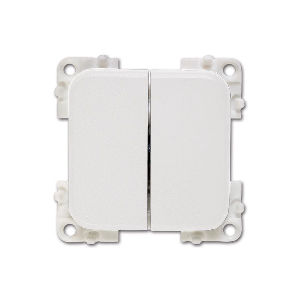 Doppio interruttore unipolare • bianco