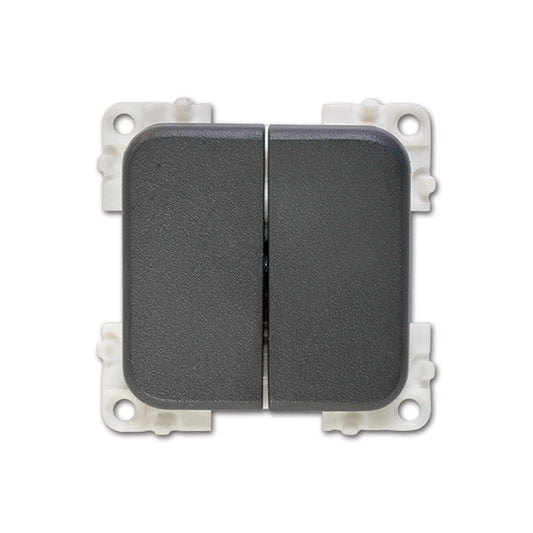 Doppio interruttore unipolare • grigio