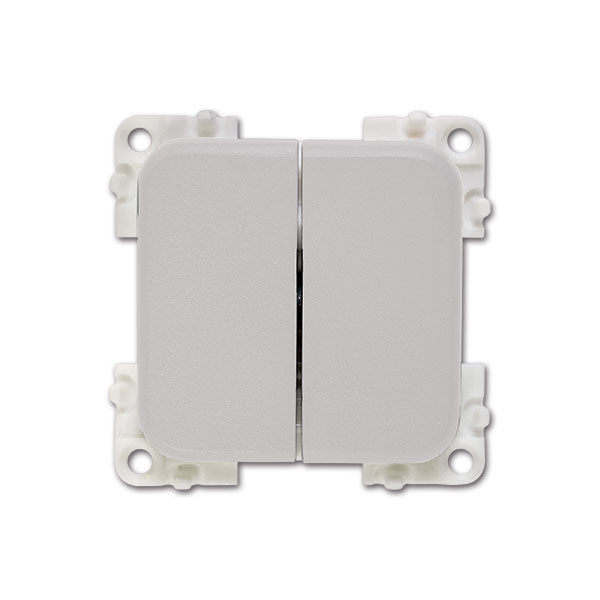 Doppio interruttore unipolare • grigio chiaro