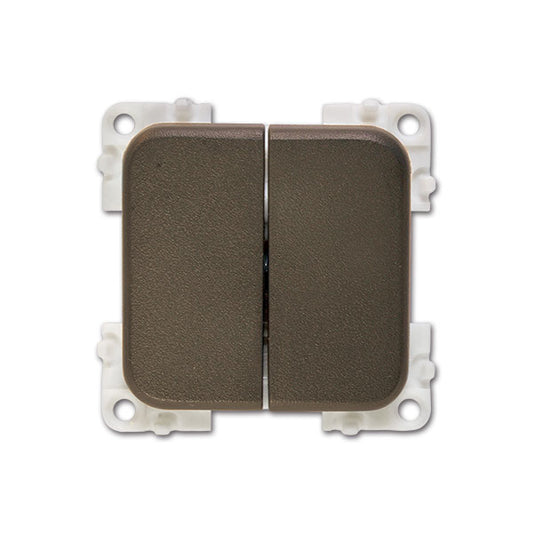 Doppio interruttore unipolare • marrone