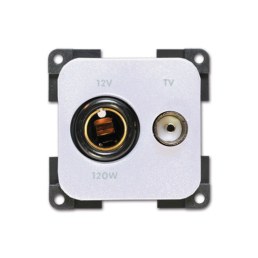 Presa 12 V DIN • TV • bianco