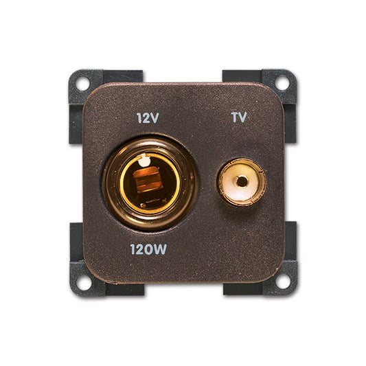 Presa 12 V DIN • TV • marrone