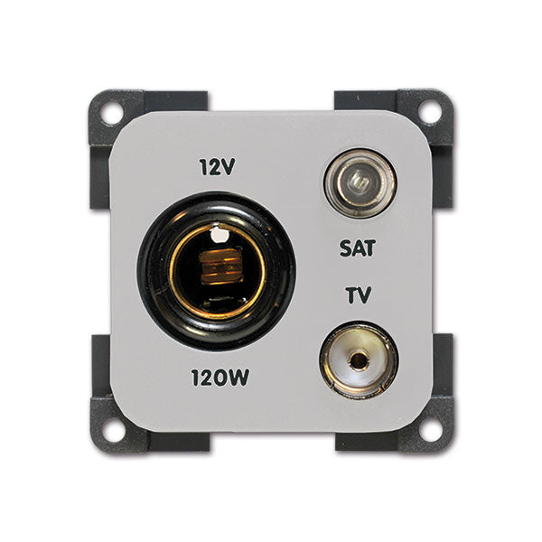 Presa 12 V DIN • TV • SAT • grigio chiaro