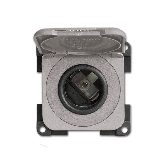 Presa DC con coperchio • 12 V • grigio chiaro