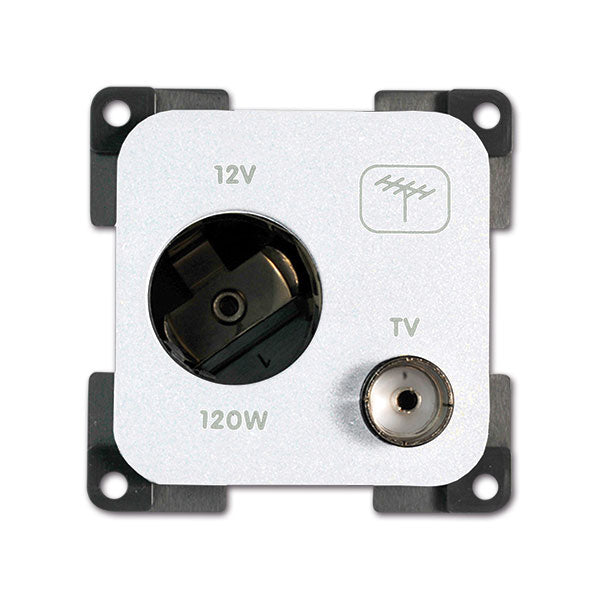 Presa 12 V DC • TV • bianco