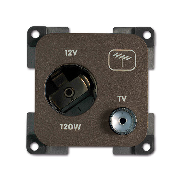 Presa 12 V DC • TV • marrone