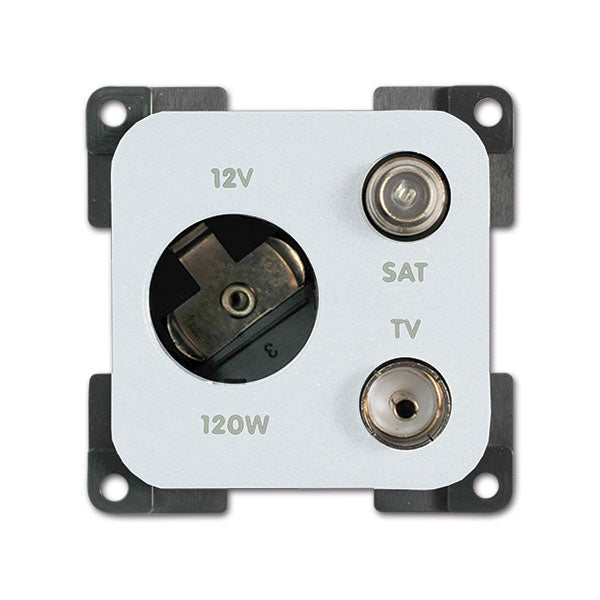 Presa 12 V DC • TV • SAT • bianco
