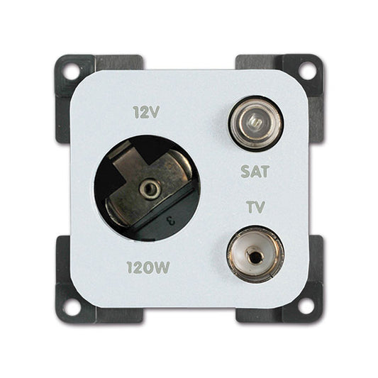 Presa 12 V DC • TV • SAT • bianco