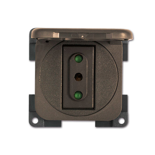 Presa con coperchio • 230 V / 10 A • marrone