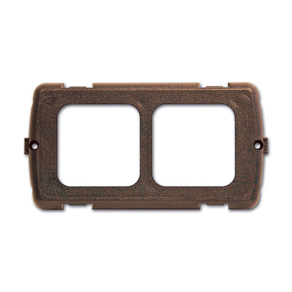 Placca supporto 2 moduli • marrone