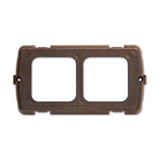 Placca supporto 2 moduli • marrone