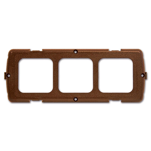 Placca supporto 3 moduli • marrone