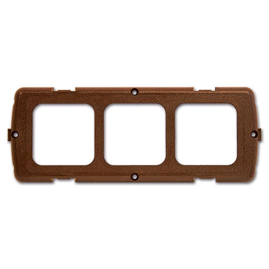 Placca supporto 3 moduli • marrone