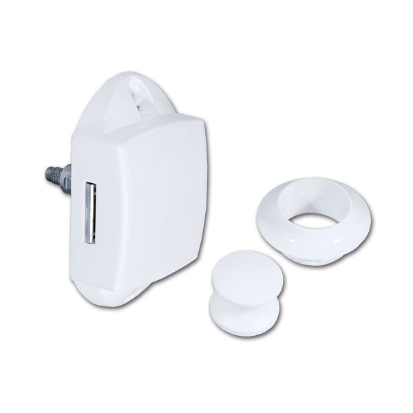 Kit Push-Lock • pulsante e rosetta • bianco • blister