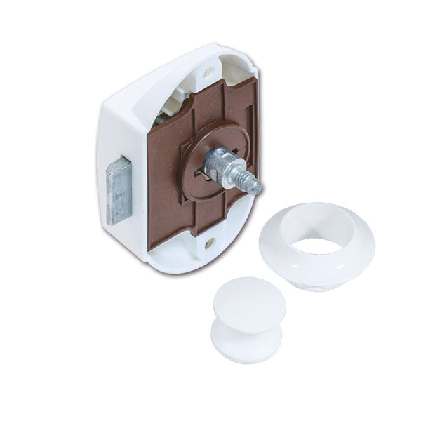 Kit Push-Lock • pulsante e rosetta • bianco • blister