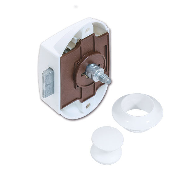 Kit Push-Lock • pulsante e rosetta • bianco