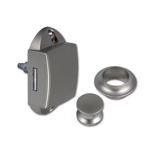 Kit Push-Lock • pulsante e rosetta • nichelato
