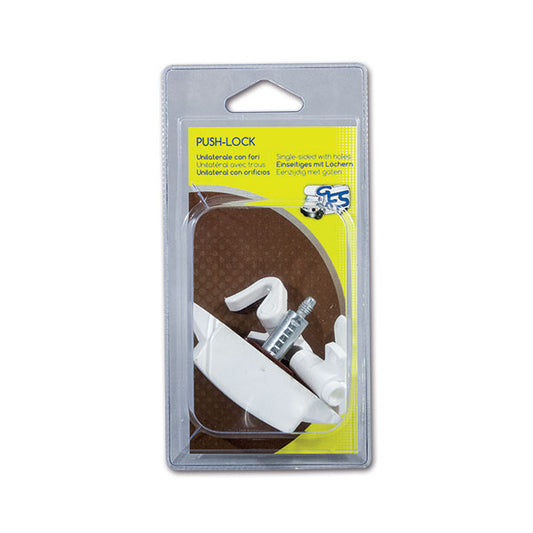 Push-Lock unilaterale • bianco • con ganci • blister