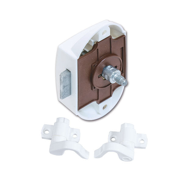 Push-Lock unilaterale • bianco • con ganci • blister