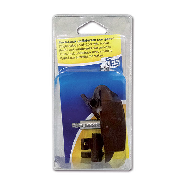 Push-Lock unilaterale • marrone • con ganci • blister
