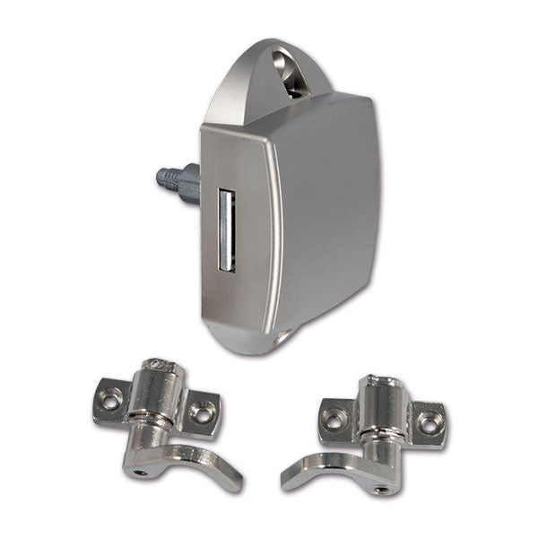 Push-Lock unilaterale • satinato • con ganci • blister